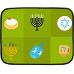 colorblock green hanukkah Fleece Blanket (Mini)