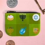 colorblock green hanukkah Mini Coin Purse