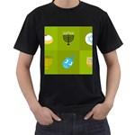 colorblock green hanukkah Men s T-Shirt (Black)