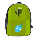 colorblock green hanukkah School Bag (Large)