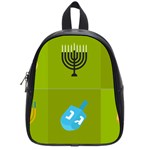 colorblock green hanukkah School Bag (Small)