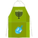 colorblock green hanukkah Full Print Apron