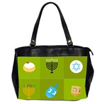 colorblock green hanukkah Oversize Office Handbag (2 Sides)