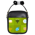 colorblock green hanukkah Girls Sling Bag