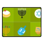 colorblock green hanukkah Fleece Blanket (Small)