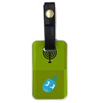 colorblock green hanukkah Luggage Tag (one side)