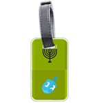 colorblock green hanukkah Luggage Tag (two sides)