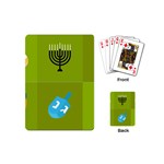 colorblock green hanukkah Playing Cards (Mini)