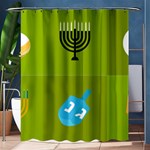 colorblock green hanukkah Shower Curtain 60  x 72  (Medium)