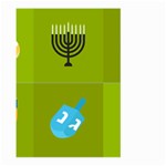 colorblock green hanukkah Large Garden Flag (Two Sides)