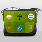 colorblock green hanukkah Messenger Bag