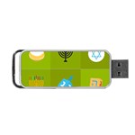 colorblock green hanukkah Portable USB Flash (One Side)