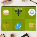 colorblock green hanukkah Cosmetic Bag (XXXL)