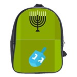 colorblock green hanukkah School Bag (XL)