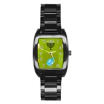 colorblock green hanukkah Stainless Steel Barrel Watch