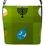 colorblock green hanukkah Flap Closure Messenger Bag (S)