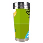 colorblock green hanukkah Stainless Steel Travel Tumbler