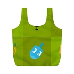 colorblock green hanukkah Full Print Recycle Bag (M)