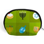 colorblock green hanukkah Accessory Pouch (Medium)