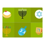 colorblock green hanukkah Double Sided Flano Blanket (Mini)