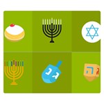 colorblock green hanukkah Double Sided Flano Blanket (Small)