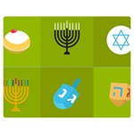 colorblock green hanukkah Double Sided Flano Blanket (Medium)