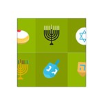 colorblock green hanukkah Satin Bandana Scarf