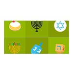 colorblock green hanukkah Satin Wrap