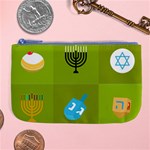 colorblock green hanukkah Large Coin Purse