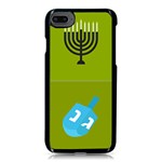 colorblock green hanukkah Apple iPhone 8 Seamless Case (Black)