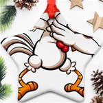 Dabbing Chicken Ornament (Star)