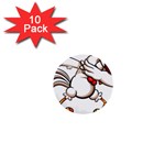 Dabbing Chicken 1  Mini Button (10 pack) 