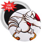 Dabbing Chicken 3  Magnet (100 pack)