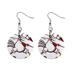 Dabbing Chicken 1  Button Earrings