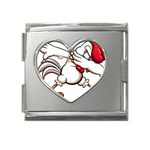 Dabbing Chicken Mega Link Heart Italian Charm (18mm)