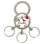 Dabbing Chicken 3-Ring Key Chain