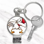 Dabbing Chicken Nail Clippers Key Chain