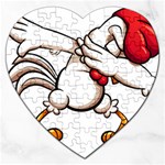 Dabbing Chicken Jigsaw Puzzle (Heart)