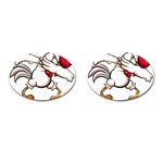 Dabbing Chicken Cufflinks (Oval)