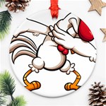 Dabbing Chicken Round Ornament (Two Sides)