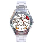 Dabbing Chicken Stainless Steel Analogue Watch