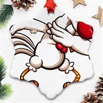 Dabbing Chicken Ornament (Snowflake)