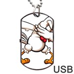 Dabbing Chicken Dog Tag USB Flash (One Side)