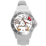 Dabbing Chicken Round Plastic Sport Watch (L)