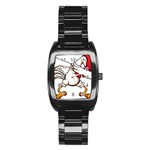 Dabbing Chicken Stainless Steel Barrel Watch