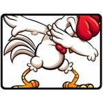 Dabbing Chicken Double Sided Fleece Blanket (Large)