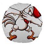 Dabbing Chicken Large 18  Premium Flano Round Cushion 