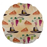 Thanksgiving Watercolor Large 18  Premium Round Cushion 