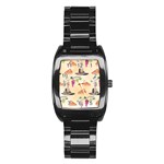 Thanksgiving Watercolor Stainless Steel Barrel Watch