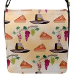 Thanksgiving Watercolor Flap Closure Messenger Bag (S)